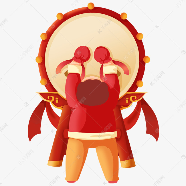 新年过节敲鼓大鼓年俗习俗春节
