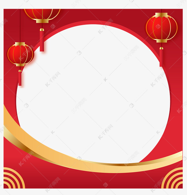 新年喜庆头像框拍照框