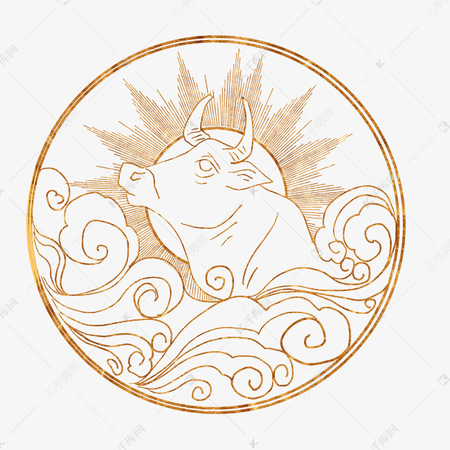国潮祥云牛气冲天