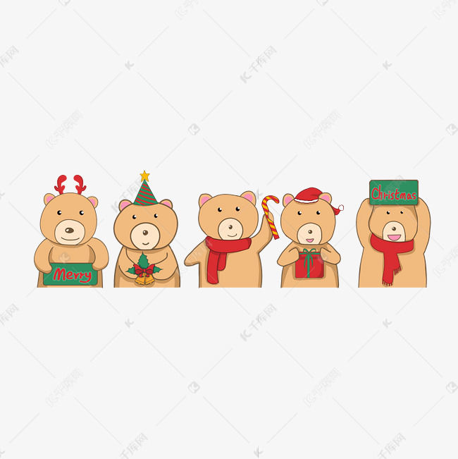 可爱小熊过圣诞
