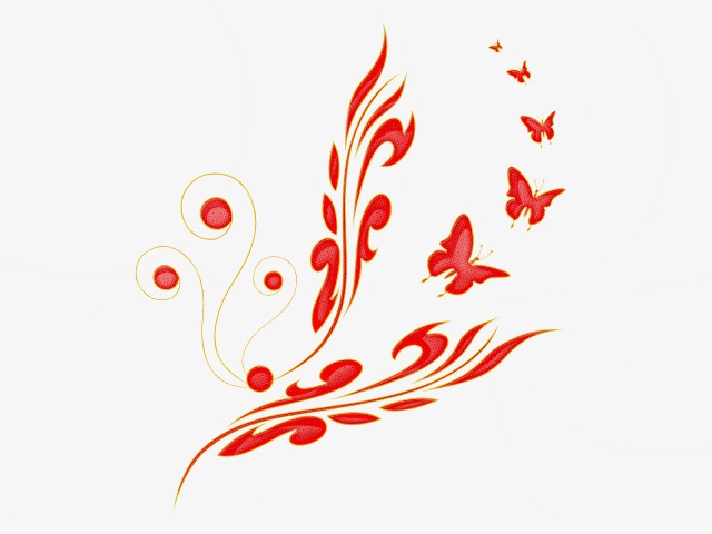 红色花朵花纹素材图片免费下载_高清边框纹理png_千库