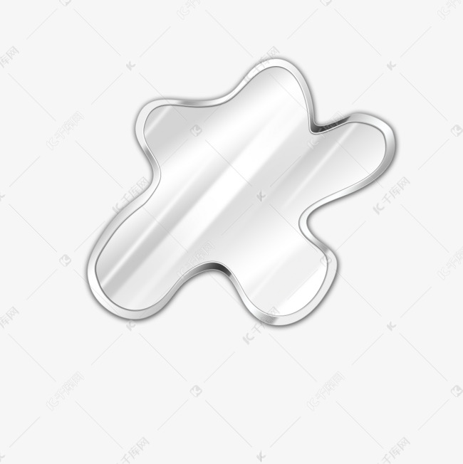 星形透明银边镜子