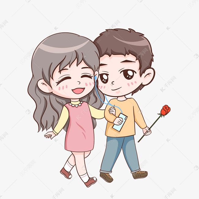 情人节节日情侣手挽手