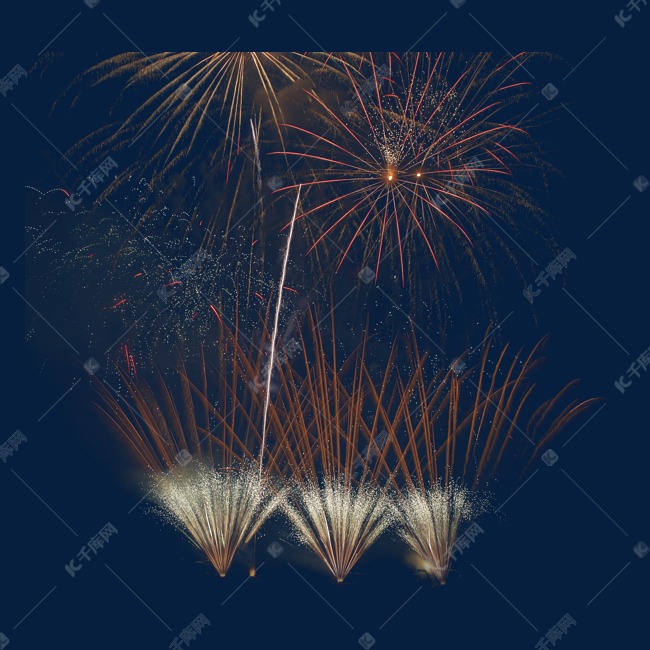 烟花燃放夜晚烟花