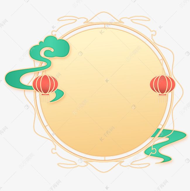 中秋中秋节边框素材图片免费下载-千库网