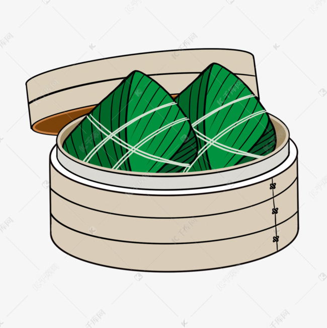 端午节蒸笼里的粽子