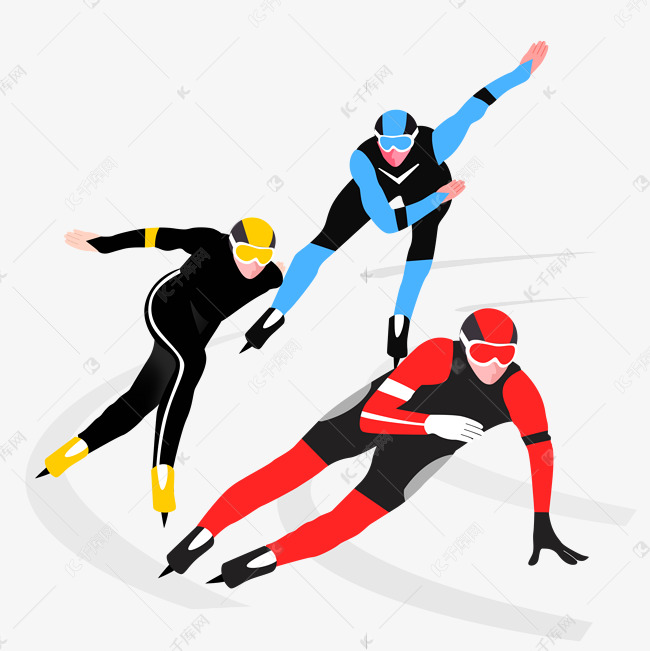 北京冬奥会滑冰项目比赛短道滑速素材图片免费下载-千