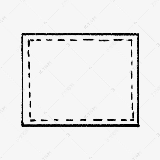 虚线实线手绘边框