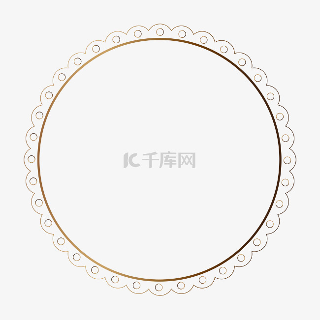 现代中国风古典花纹镂空圆形边框