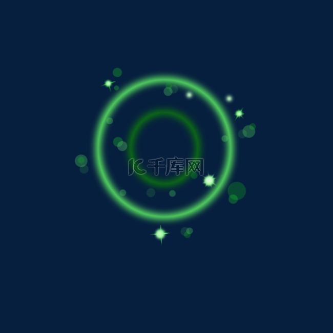绿色圆圈发光光效
