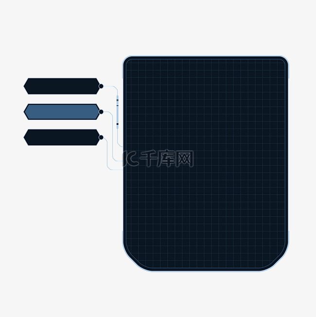 科技感几何图形大数据边框按钮图