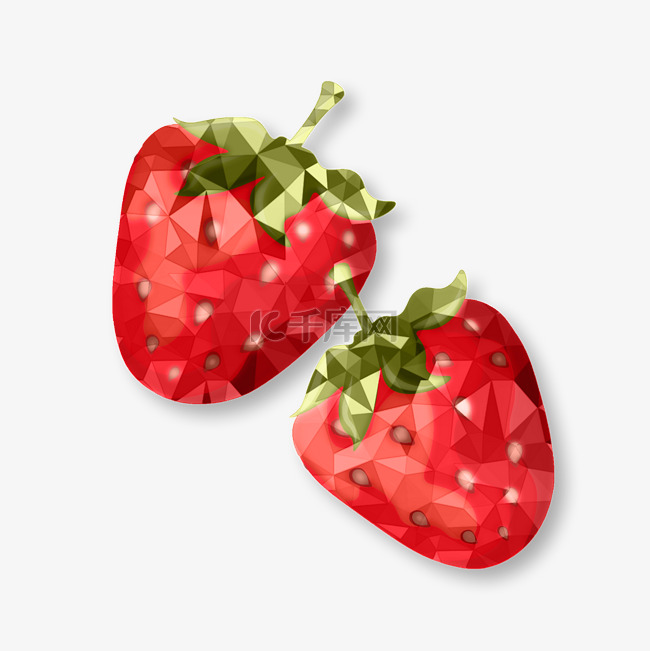 立体水晶可爱的水果草莓