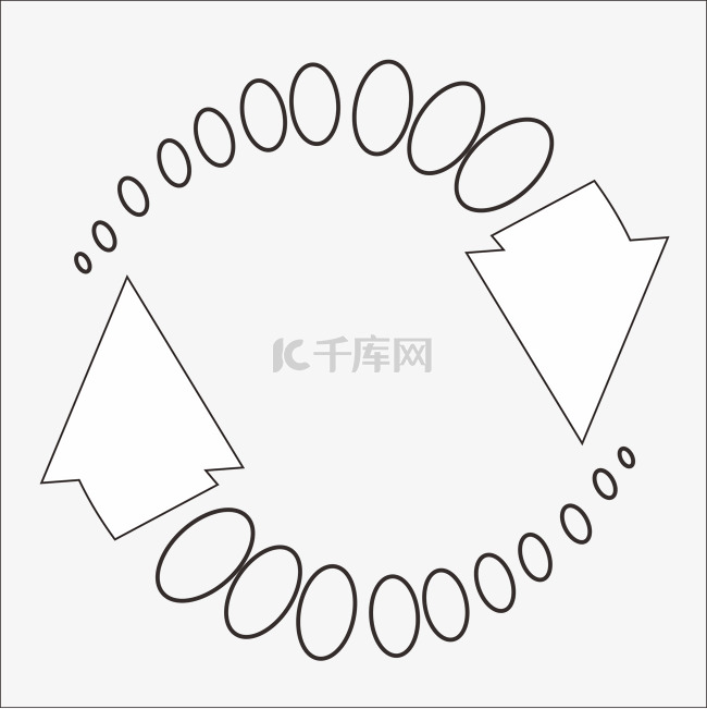 旋转的卡通黑色箭头