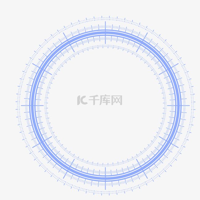 蓝色圆形科技图案