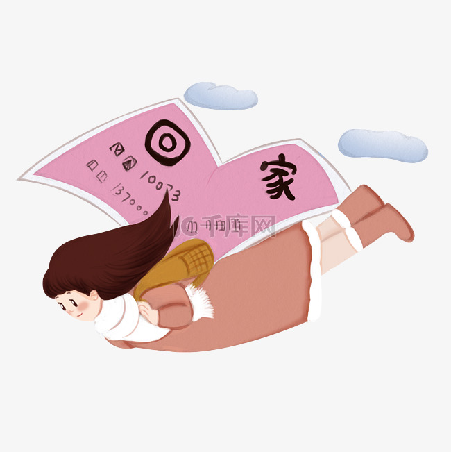 春运抢票回家的小女孩