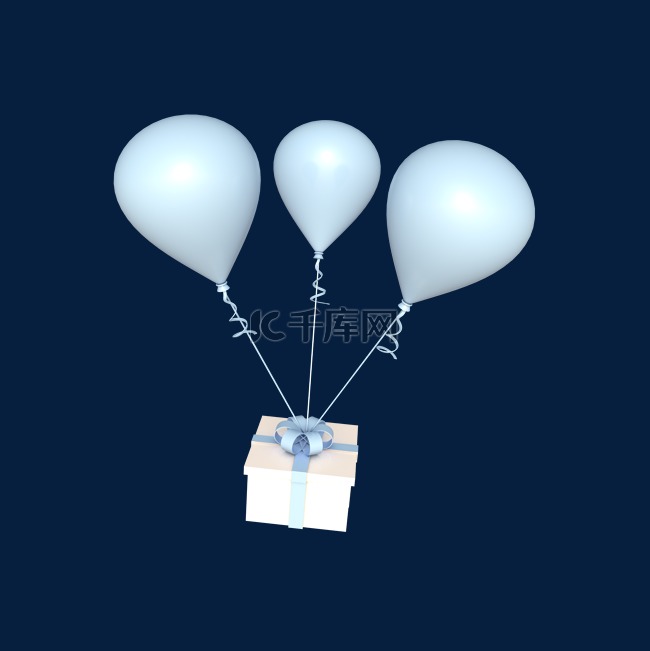 C4D立体装饰气球浪漫礼品气球
