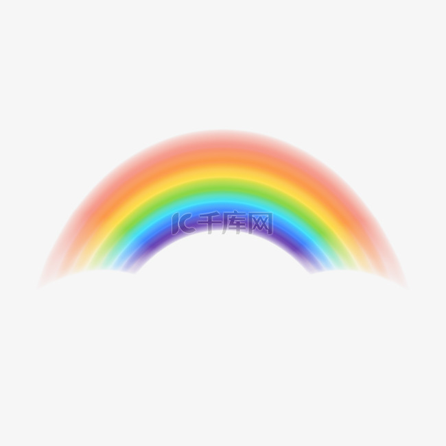 矢量透明质感七色彩虹元素