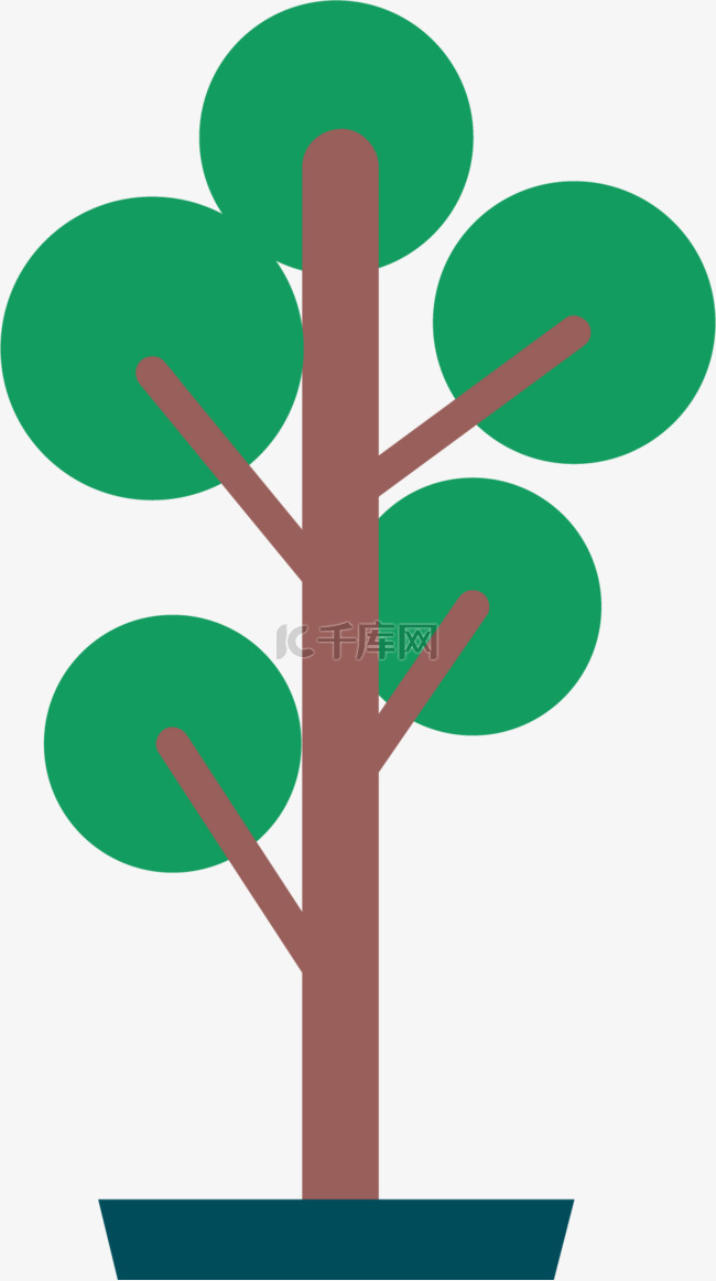 绿色的大树手绘设计