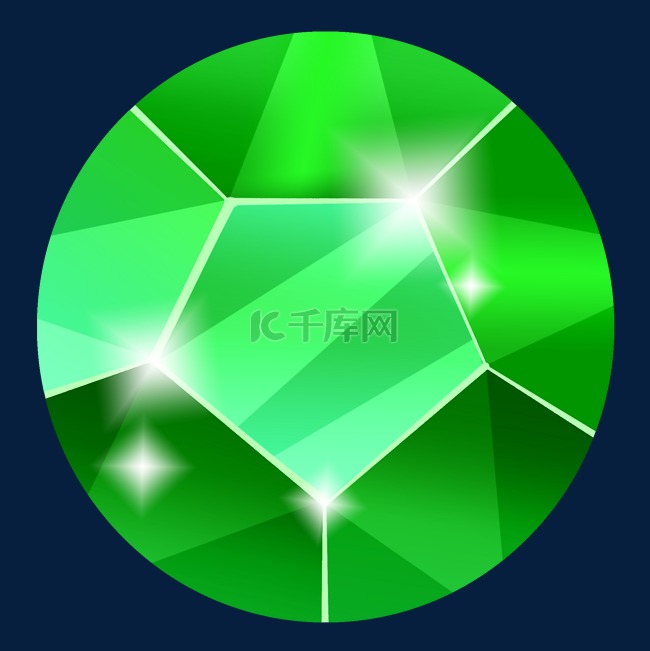 绿色圆形裸石钻石