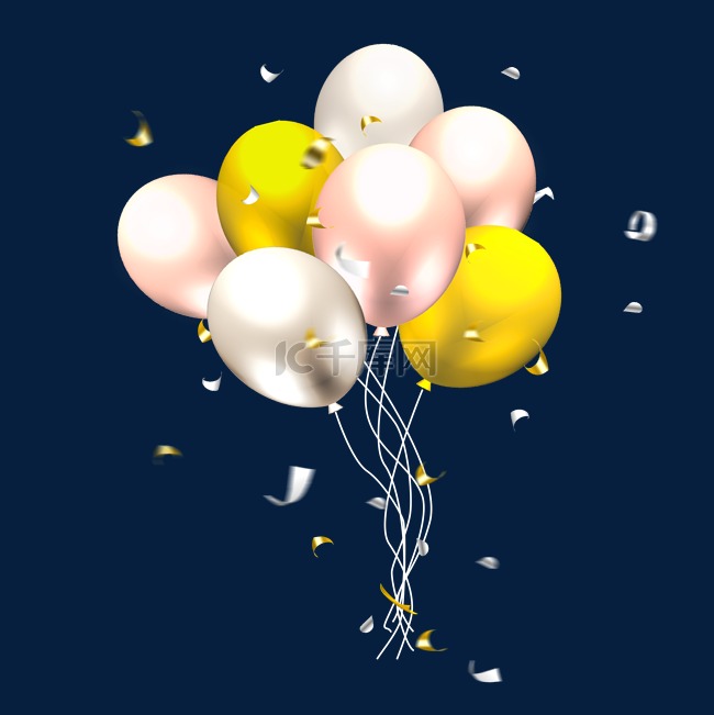 金粉银三色混合装饰气球