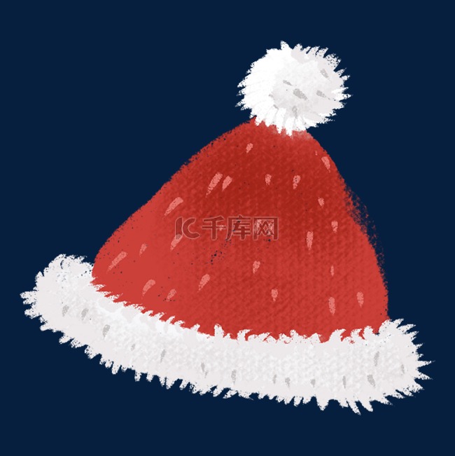 红色圣诞帽子卡通插画元素
