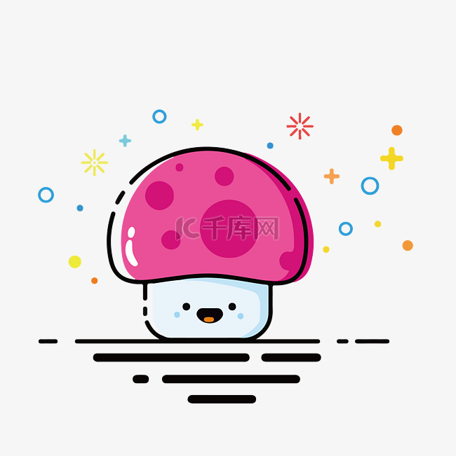 mbe风格粉色蘑菇PNG图