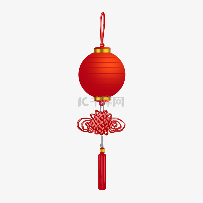 红色的中国结灯笼