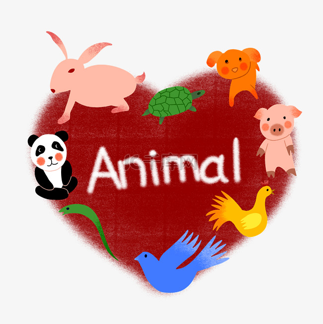 手绘矢量免抠卡通可爱世界动物日