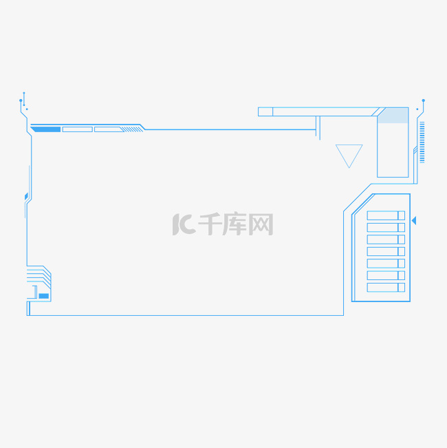 科技感几何线条组合图形形状边框