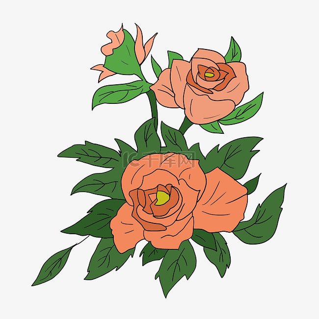 浪漫花卉PNG插图