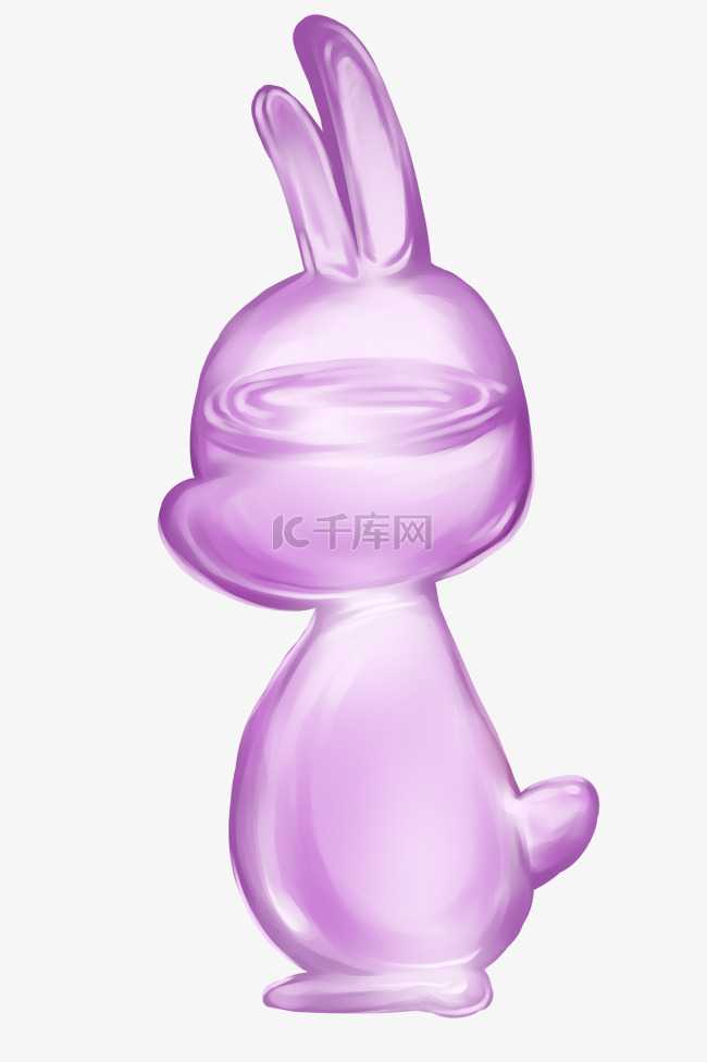  紫色兔子