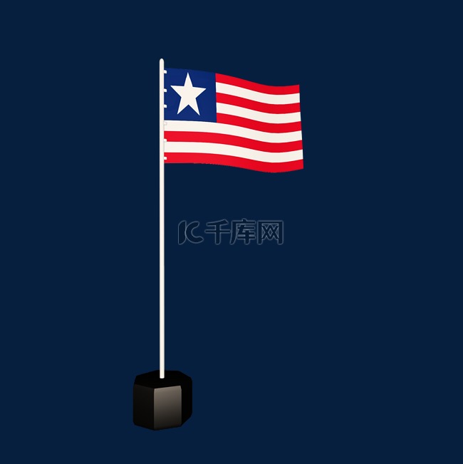 C4D国旗美国国旗