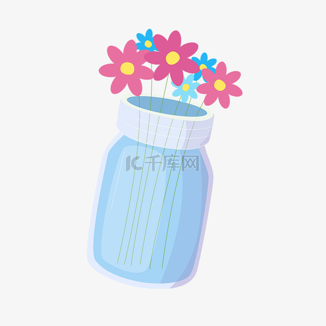 小花瓶和花png