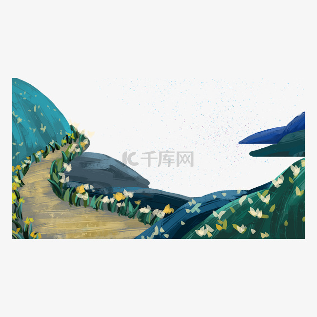 精美插画小清新手绘边框