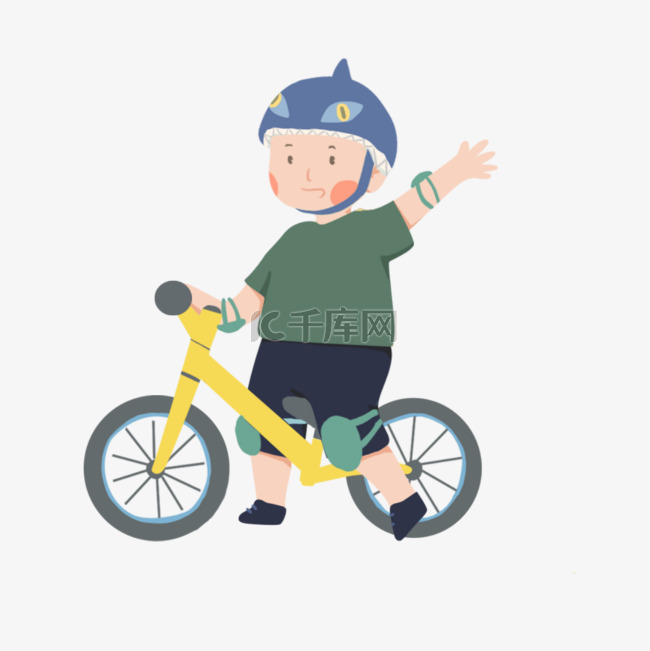 骑儿童平衡车的小男孩