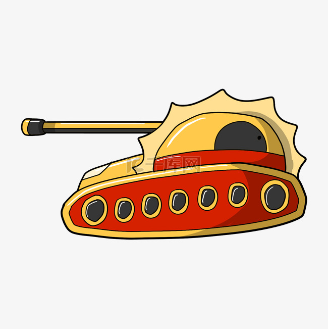 漂亮的坦克玩具插画