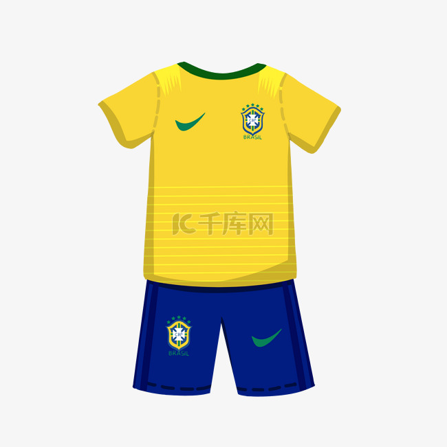 2018世界杯巴西球队队服插画