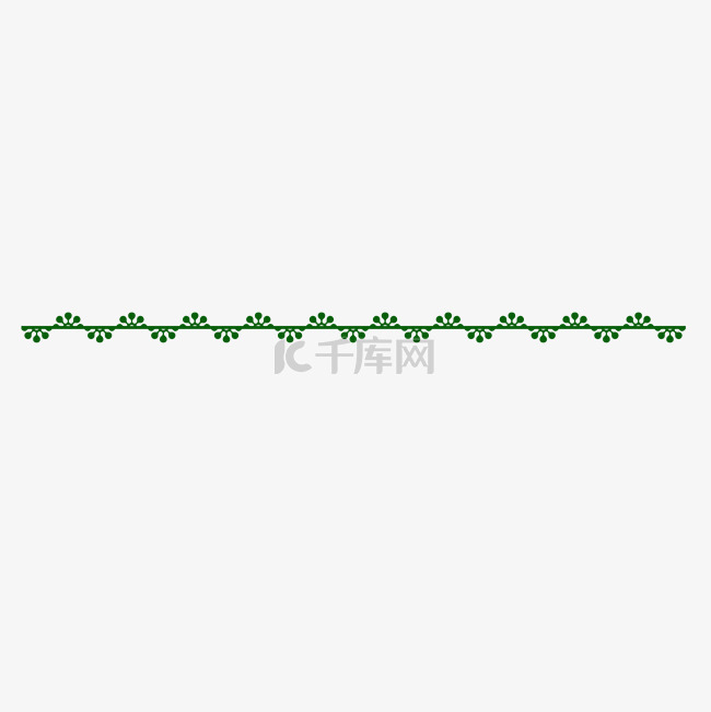 绿色几何爬藤植物分割线