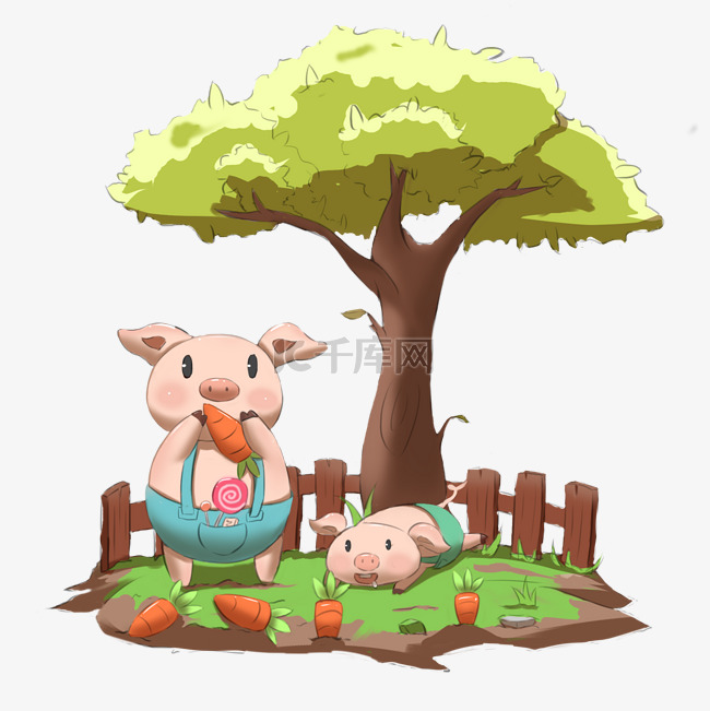 猪猪的菜园猪爸爸和猪儿子
