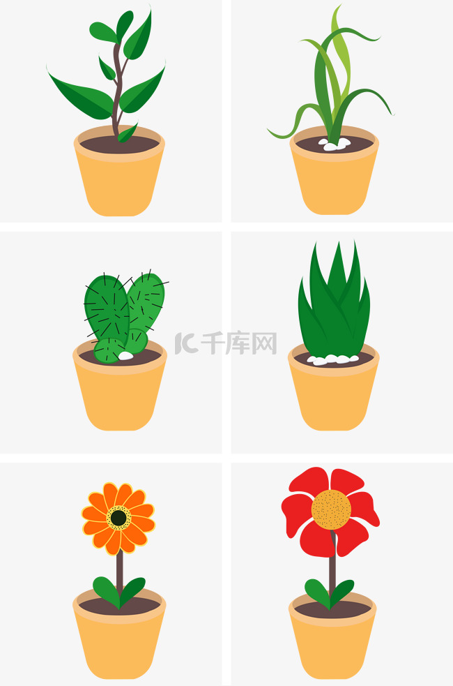 植物盆栽花免抠图