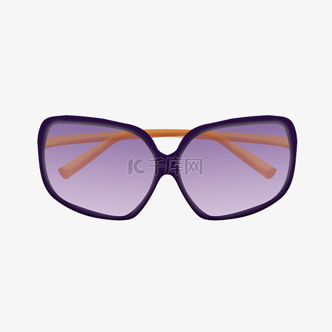 紫色女士眼镜插画