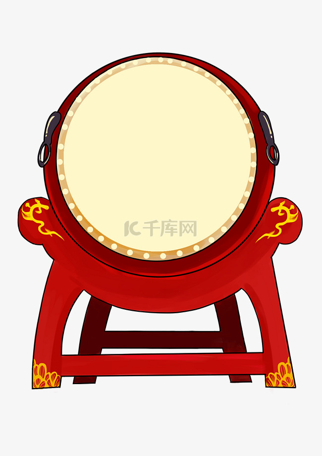 漂亮的中国大鼓插画
