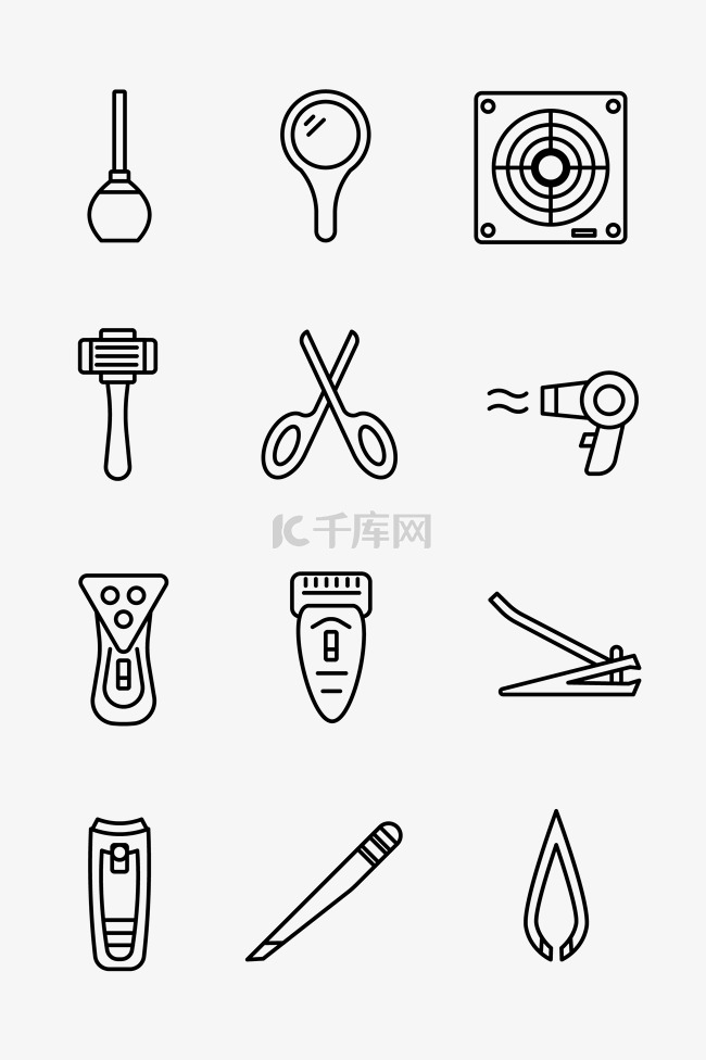 工具UI线形矢量图标icon