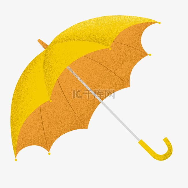 手绘卡通系列下雨天的雨伞