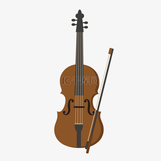 优雅小提琴乐器音乐节装饰元素
