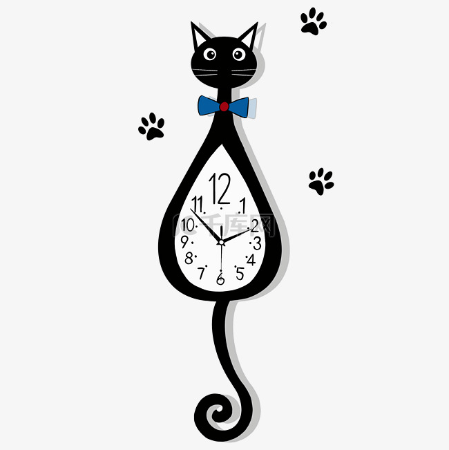 可爱的小猫咪钟表