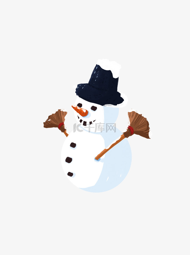 冬季雪人彩绘设计可商用元素
