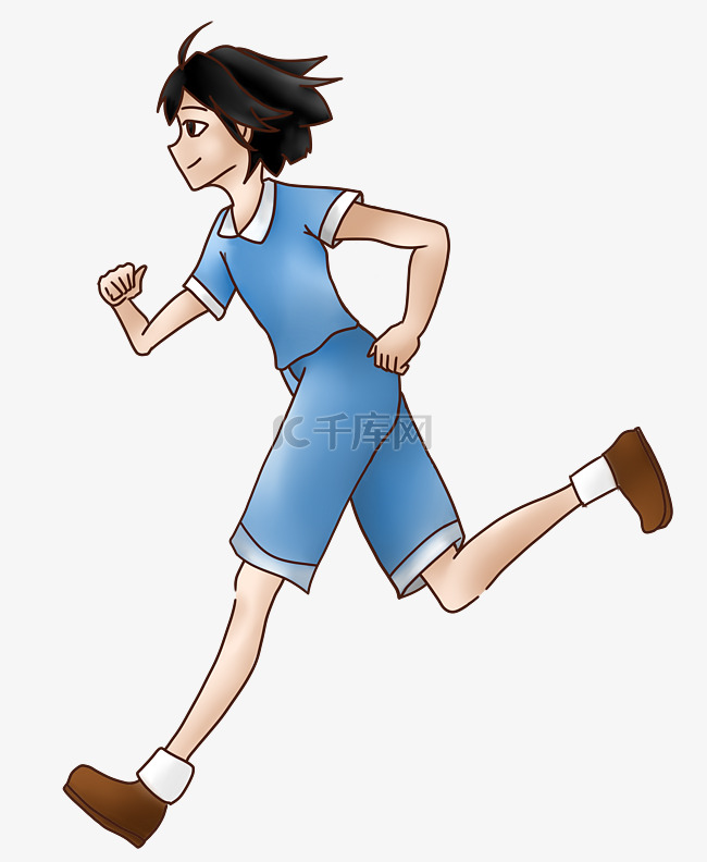 健身跑步人物插画