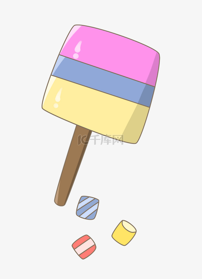 零食冰淇淋的插画