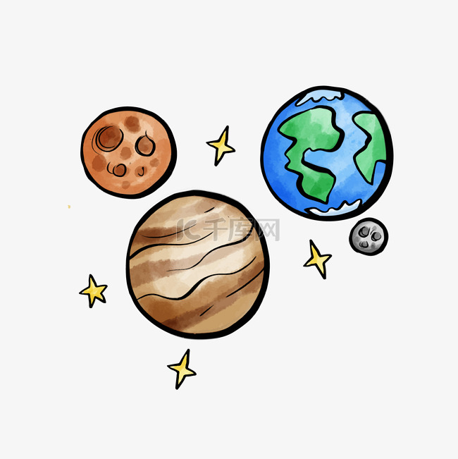 宇宙星球装饰插画